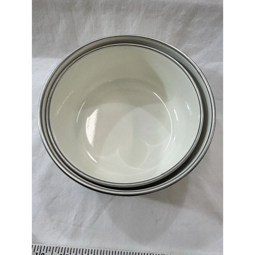 Vintage Saltera Enamel Nesting Bowls Set 2 - Himark Gourmet Kitchen Floral